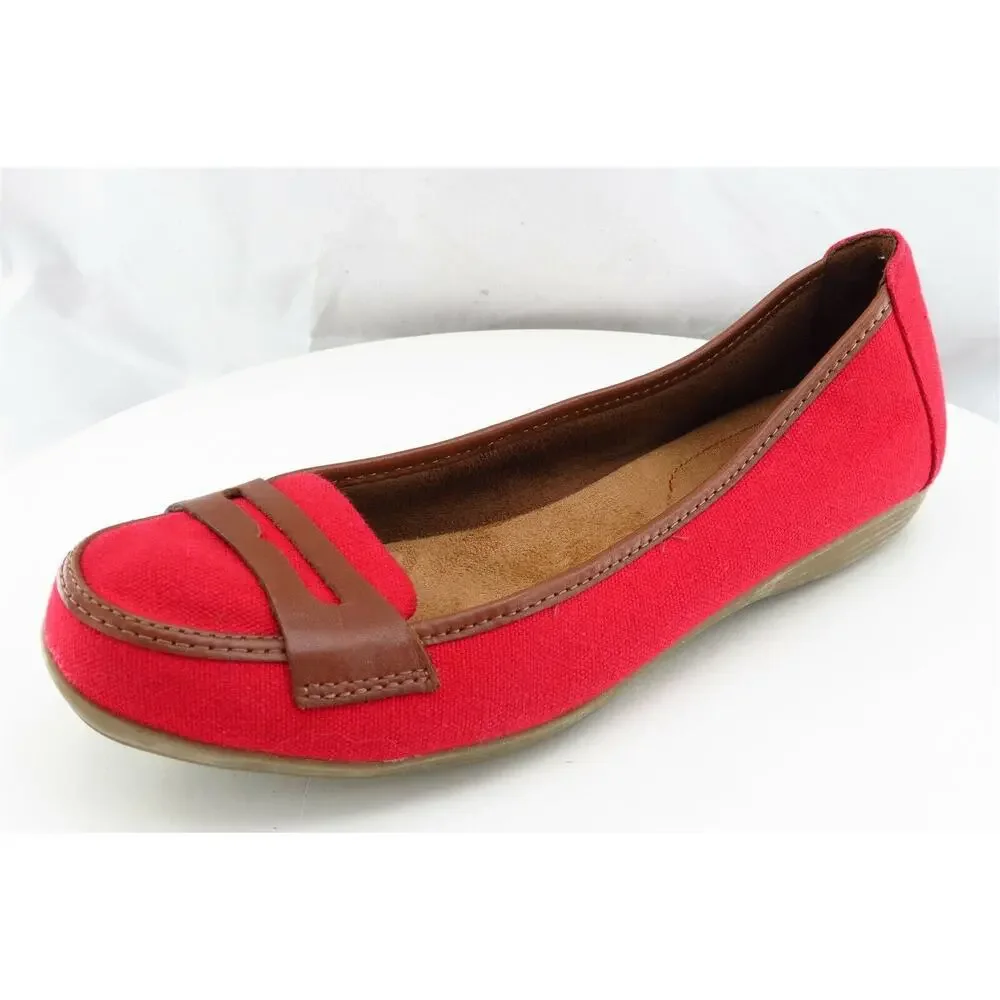 Naturalizer Size 7.5 M Red Loafer‎ Shoes Leather Women Kaylee